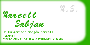 marcell sabjan business card