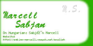marcell sabjan business card